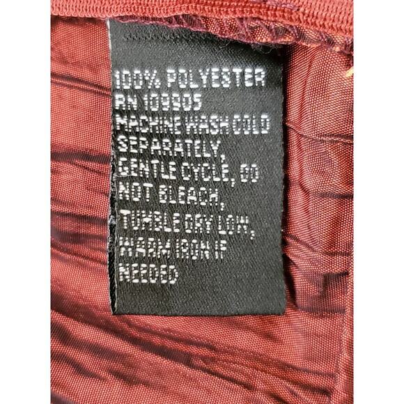 ESSENTIALS BY MILANO Women's Burgundy Rouched Blouse Sz M - Picture 10 of 10